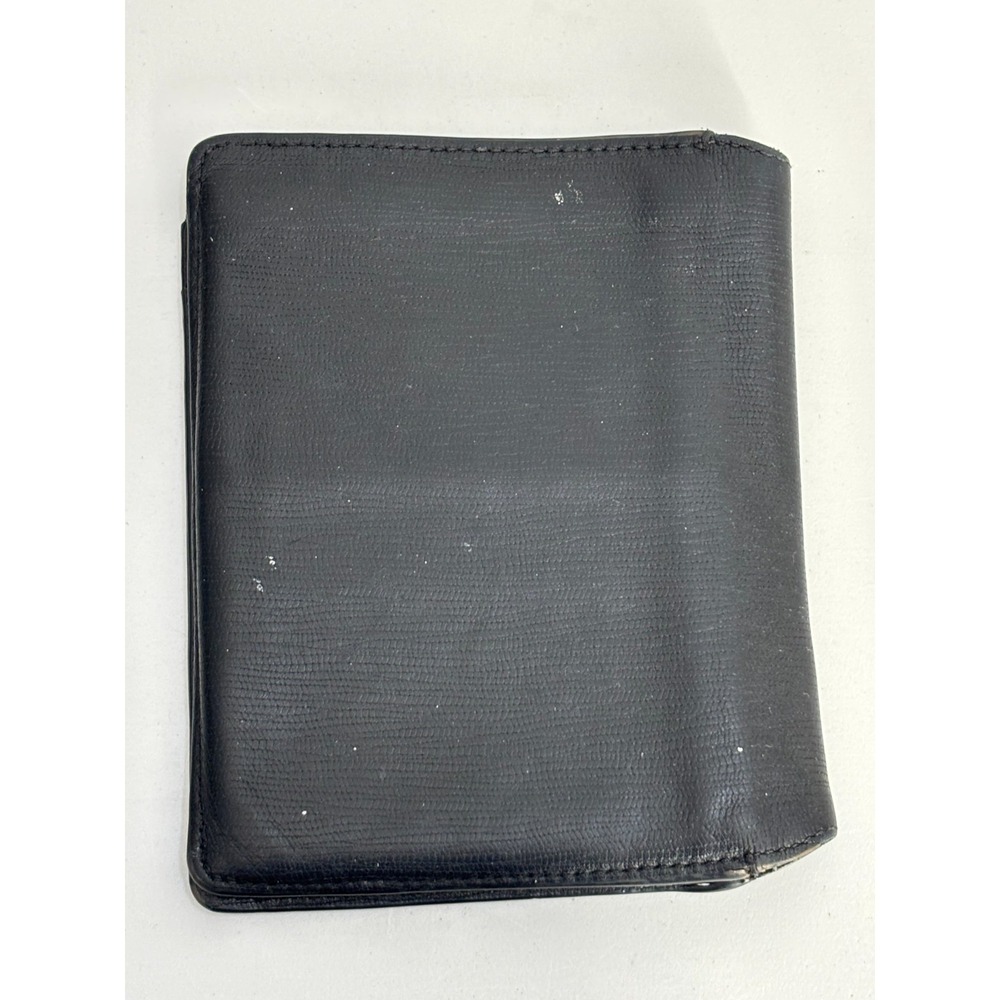 Tumi Bi-Fold Wallet Mens Black Leather Embossed Credit Card Slot Rectangular - Picture 4 of 10